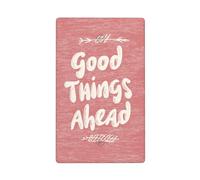 Good Things Ahead On Pink - Placa de pared en blanco minimalista para interruptor de luz, 1 banda para cocina, baño, tamaño 11,4 x 7 cm