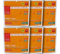 GOOD TO-GO Pad Thai (paquete de 6 porciones dobles) | Comida de camping y mochilero | Solo tienes que añadir agua para mochileros | Las comidas deshidratadas GOOD TO-GO saben mejor que los alimentos