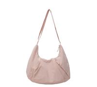 Good Totes Croissant Bag, Large Croissant Sling, Nylon Waterproof Croissant Bag, Large Fashion Nylon Satchel for Women (Light Pink)