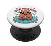 Good Vibes Only - Cool Capybara Vibes - Divertido Regalo de Capibara PopSockets PopGrip Adhesivo