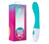 Good Vibes Only G-Spot Vibrador del Punto G Tate, Vibrador Clásico con 10 Configuraciones de Vibración, Impermeable, Recargable (Azul)