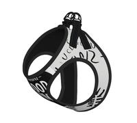 Good Vibes Only - Juego de correa de arnés para gato y perro, chaleco reflectante ajustable a prueba de fugas con malla suave transpirable, para mascotas pequeñas y cachorros gatitos