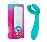 Good Vibes Only Naomi Par Vibrador - Vibrador Tipo U - Estimulador de silicona para Hombres, Mujeres y Parejas - Impermeable - Recargable - Azul