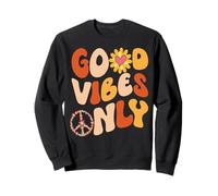 Good Vibes Only Peace Love, 60, 70, Tie Dye, Groovy Hippie Sudadera