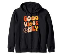 Good Vibes Only Peace Love, 60, 70, Tie Dye, Groovy Hippie Sudadera con Capucha
