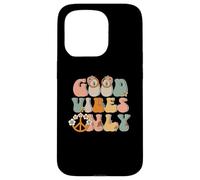 Good-Vibes Only Peace Sign Love 60s 70s Hippie Goodvibes Carcasa para iPhone 15 Pro