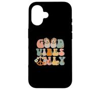 Good-Vibes Only Peace Sign Love 60s 70s Hippie Goodvibes Carcasa para iPhone 16