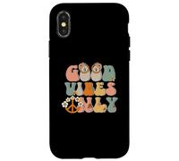 Good-Vibes Only Peace Sign Love 60s 70s Hippie Goodvibes Carcasa para iPhone X/XS