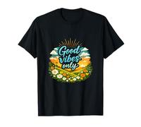 Good Vibes Only Plant Parent Cottagecore Sunrise Camiseta
