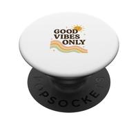 Good Vibes Only Positive Retro Estética Motivacional Cita PopSockets PopGrip Adhesivo