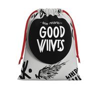 Good Vibes Only Print - Bolsas de regalo de varios tamaños, bolsas de regalo con cordón para mujeres, Navidad, cumpleaños, reutilizables