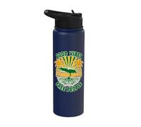 Good Vibes Strong Roots People Est 6 de agosto de 1962 Jamaicano Stainless Steel Insulated Water Bottle
