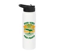 Good Vibes Strong Roots People Est 6 de agosto de 1962 Jamaicano Stainless Steel Insulated Water Bottle