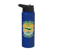 Good Vibes Strong Roots People Est 6 de agosto de 1962 Jamaicano Stainless Steel Insulated Water Bottle