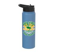 Good Vibes Strong Roots People Jamaica Est 6 de agosto de 1962 Stainless Steel Insulated Water Bottle