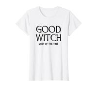 Good Witch - Most of The Time BFF Divertido Halloween Camiseta gráfica económica, Mujer, Blanco, XL