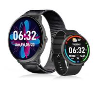 Goodatech Reloj inteligente AMOLED de 1.4 pulgadas para hombres y mujeres con llamada telefónica, impermeable IP68, reloj inteligente, rastreador de fitness (negro)