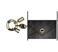 GOODAYY AirTag - Mini bolso de piel, bolsa para joyas para monedas con anillo de muelle, llavero NFC, protección de anillos, llaves, accesorios para mujeres (6 cm x 4,5 cm), Negro , Gold
