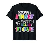 Goodbye Kindergarten Hello First Grade Back To School Kids Camiseta