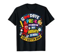 Goodbye Pre-K Hello Kindergarten Is Here Back To School Camiseta gráfica económica, Hombre, Negro, XL