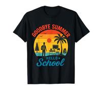 Goodbye Summer Hello School Retro Back to School Vibes Regalos Camiseta