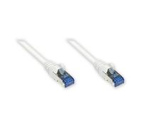 GoodConnections 8060-H030W Cable de Red 3 m Cat6a S/FTP RJ-45 Blanco, Halogen Free 500 MHz, con Protectores de Tensión (Rastnasenschutz) y PiMF
