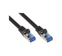GoodConnections 8060-SF003S Patch Cable Cat.6A S/FTP (S-STP) 0.25m Negro, 10GBase-T, 500 MHz, PoE, Contactos en Oro, LSZH