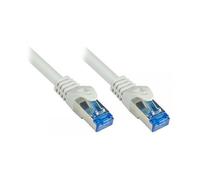 GoodConnections Alcasa 8060-SF050 Cable de Parcheo Cat.6A S/FTP 5m Gris, 10 GbE, Blindaje, Conectores RJ-45 Chapados en Oro