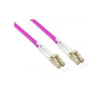 GoodConnections Alcasa Cable de Fibra Óptica Multimodo OM4 LC/LC 50m, 50/125 µm, Violeta, LSZH - LWL-P850LC4