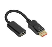 GoodConnections Alcasa DP-AD09 Adaptador DisplayPort 1.4 a HDMI 2.0b 4K 60Hz Hembra Cable Negro 0.2 m