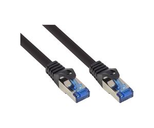 GoodConnections Cable de Red Cat.6A S/FTP RJ-45 2 Metros Negro, Alcasa 8060-SF, Conector Chapado en Oro, Frecuencia 500 MHz