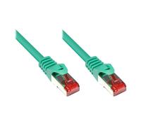 GoodConnections Cable de Red Patch Cat. 6 S/FTP 250 MHz Blindaje Total 0.25 Metros Verde RJ-45 Macho
