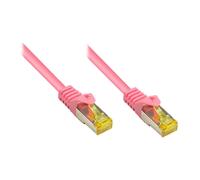 GoodConnections Cable de Red Patch Cat.7 S/FTP Magenta 25 m, 10GBase-T, 600 MHz, Conectores RJ-45 Macho, Plug & Play, Sin Halógeno