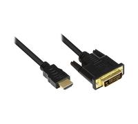 GoodConnections Cable HDMI a DVI-D 24+1 Negro 5m - Conector Macho HDMI a DVI-D Macho