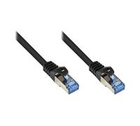 GoodConnections Cat.6A Patch Cable S/FTP RJ-45 15 m Negro, 10 Gbit/s, 500 MHz, AWG 27, Dorado