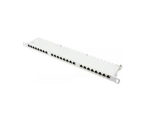 GoodConnections GC-N0135 Patch Panel 19" 0.5U Gris, 24 Puertos RJ45 Cat6 22/26 AWG, Ethernet Gigabit