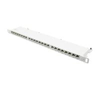 GoodConnections GC-N0143 Patch Panel 19 Pulgadas Cat.6A S/UTP 24 Puertos RJ-45 10 Gigabit Ethernet para Rack 0.5U en Color Blanco