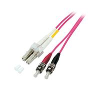 GoodConnections LW-803LT4 Patch Cable LWL Duplex OM4 Multimodo 50/125 LC/ST LSZH Polaridad Intercambiable 3 metros Violeta