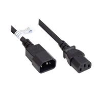 GoodConnections P1430-S020 Cable Alargador de Fuerza IEC, C14 a C13, 2 Metros, Negro, H05VV-F 3x0.75mm², 250V 10A
