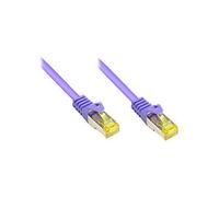 GoodConnections Patch Cable Cat.7 S/FTP RJ-45 Macho 1m, Violeta, 600 MHz, Calibre 26 AWG, Contactos Chapados en Oro