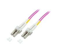 GoodConnections Patch Cable de Fibra Óptica LWL Duplex Multimodo OM4 50/125 LC/LC 3m, LSZH, Color Violeta