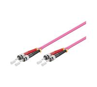 GoodConnections Patchkabel LWL Duplex OM4 Multimode 50/125 ST/ST LSZH Violeta 3m