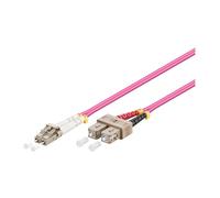 GoodConnections Patchkabel LWL LC/SC OM4 50/125 Multimode 0.5m LSZH Duplex Polaridad Intercambiable Violeta