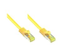 GoodConnections Patchkabel RJ-45 Cat.7 S/FTP (S-STP) 10GBase-T 600 MHz Cable 0.15m 0,15 m Amarillo