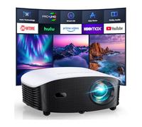 GooDee Mini Proyector Inteligente con WiFi y Bluetooth - Compatible con 1200 ANSI 4K, Compatible con Netflix/Youtube/Prime Video, Enfoque automático AI y Keystone, Proyector Dolby Audio