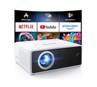 GOODEE Mini proyector WiFi Bluetooth con aplicaciones de cine en casa integradas compatible con Netflix/Youtube/Prime Video, proyector de cine HD portátil de corto alcance 1080p, compatible
