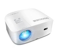 GooDee Proyector Bluetooth WiFi 1080P - Proyector de video portátil Full HD para interiores compatible con 4K, proyector de cine en casa al aire libre compatible con iPhone y teléfono