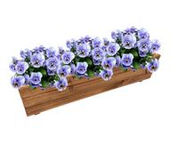 GoodFreshDecor Macetero Madera Jardinera Maceta Exterior Interior Jardín Terraza Balcón Rectangular Decoración 59,5 x 20 x 17 cm Color marrón