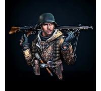 GoodFYouth 1/10 Kit de Busto de Resina Soldado alemán Segunda Guerra Mundial sin Pintar ni armar //L6e4s2
