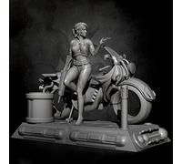 GoodFYouth 1/24 Kit de Modelo de Resina de Agente Femenino de Ciencia ficción Kit de Modelo de Resina de Soldado sin Pintar y sin montar//x7s2O41